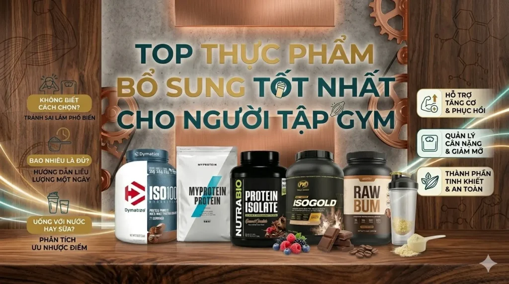 Top thực phẩm bổ sung tốt nhất cho người tập gym