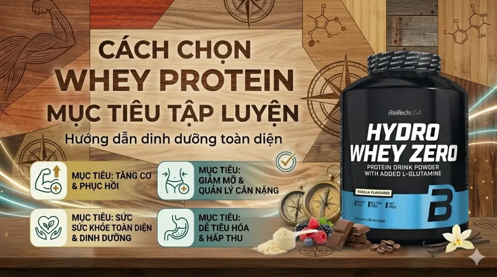 Cách chọn Whey Protein phù hợp với mục tiêu tập luyện