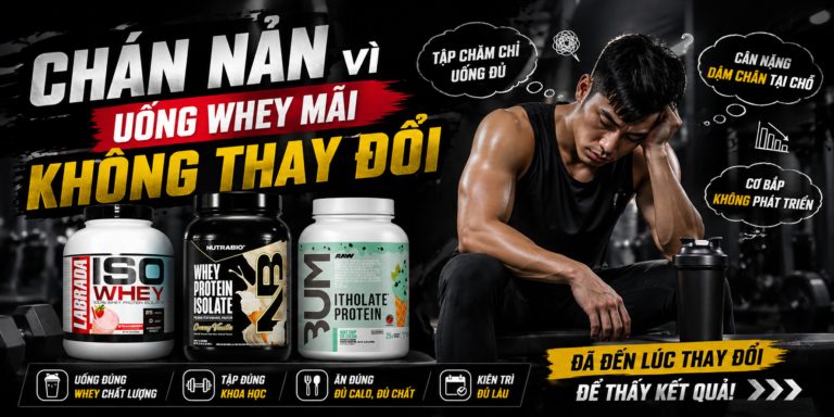Chán Nản Vì Uống Whey Mãi Không Thay Đổi?