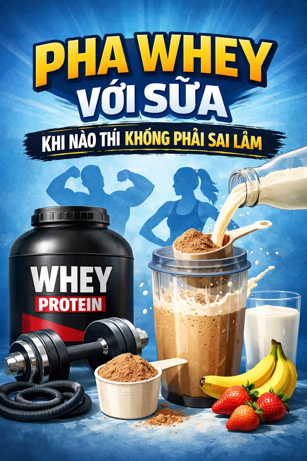 Uống whey với sữa