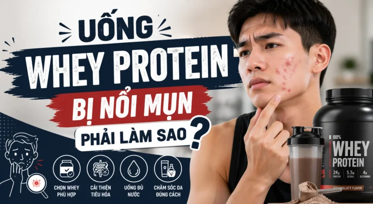 Uống Whey Protein Bị Nổi Mụn Phải Làm Sao?