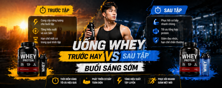 Uống Whey Trước Hay Sau Tập Buổi Sáng Sớm?