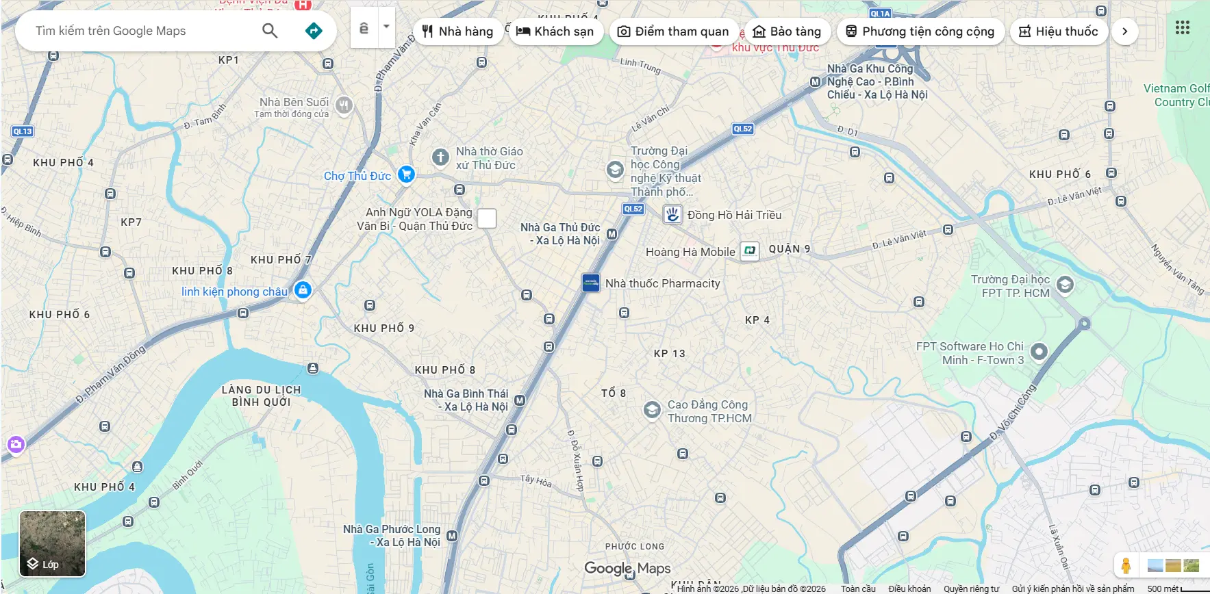 Khu vực Xa lộ Hà Nội, Thủ Đức