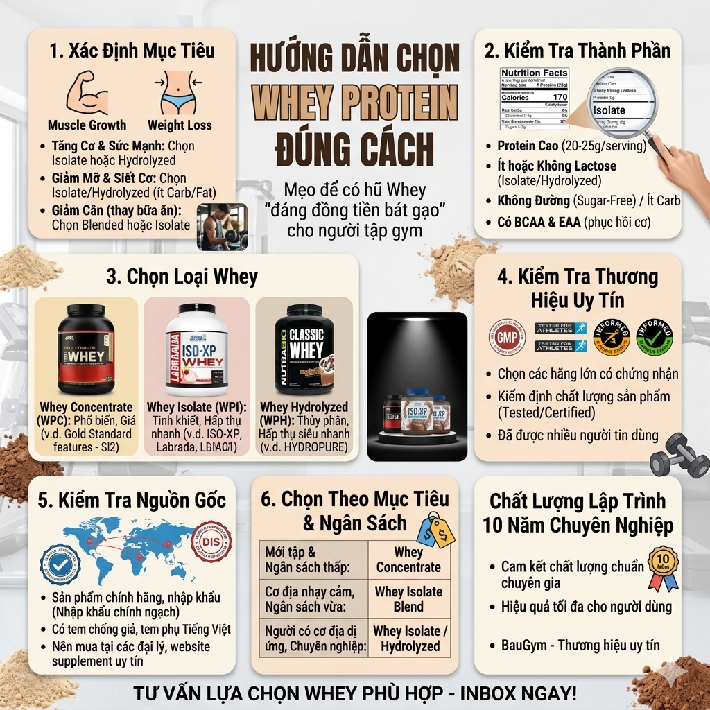 Tổng hợp 9 cách chọn Whey Protein đúng cách