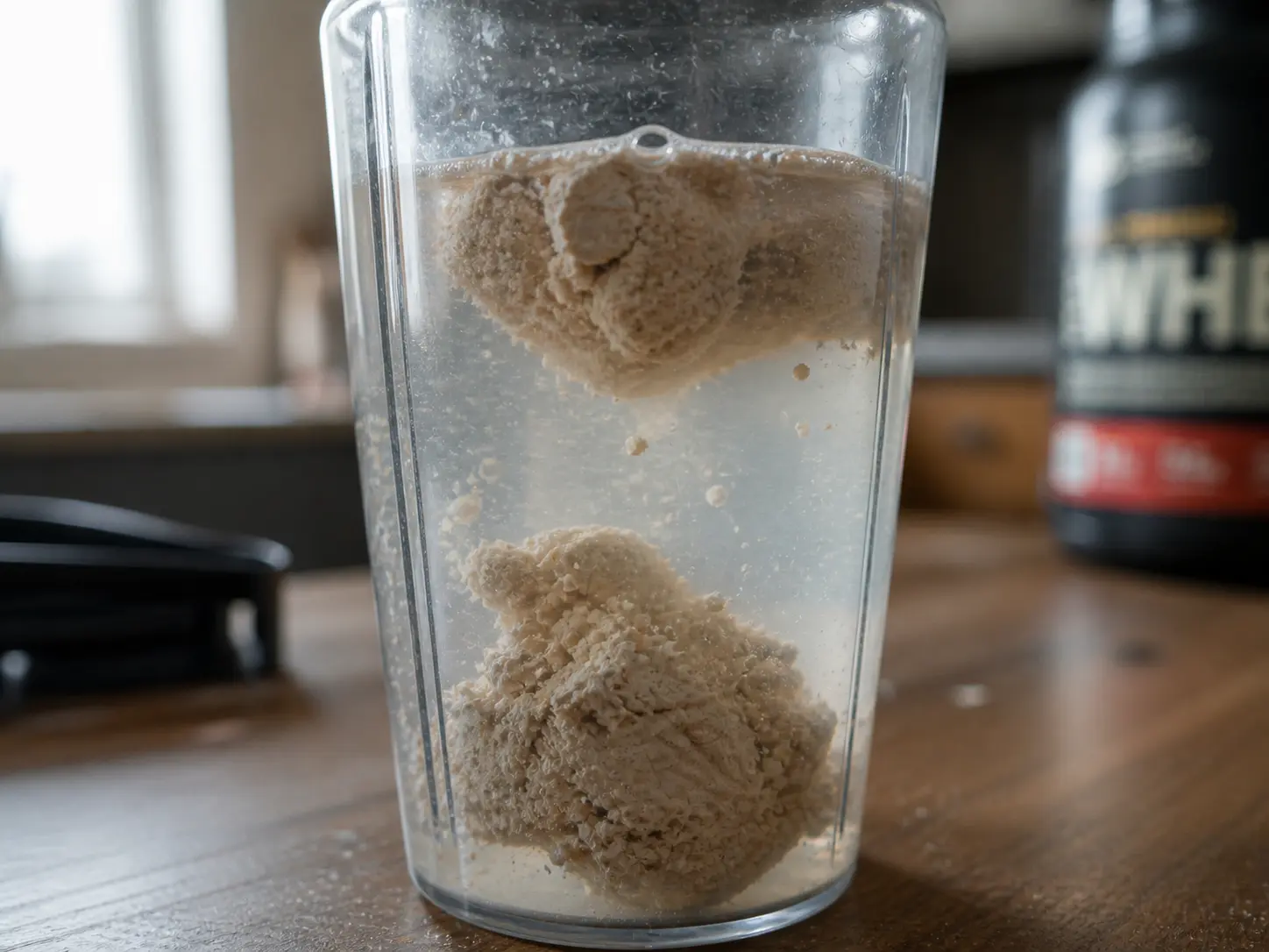 Whey protein vón cục, khó uống