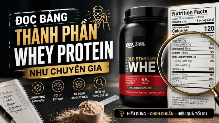 Đọc Bảng Thành Phần Whey Protein Như Chuyên Gia